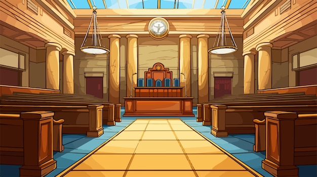 Court of Law Illustration in EPS VECTOR format