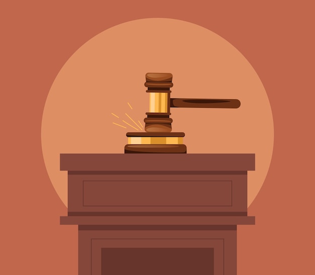 Vector courtroom court courthouse judge interior podium justice concept