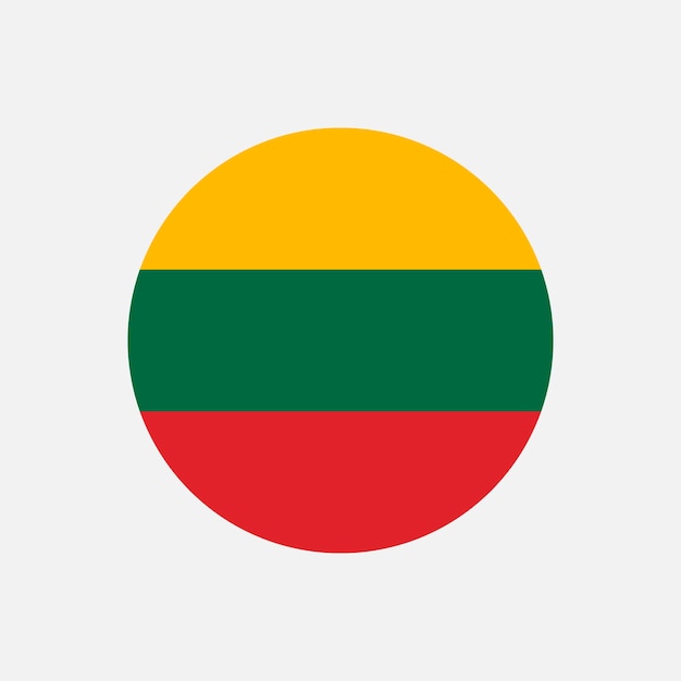 Coutry Lithuania Lithuania flag Vector illustration