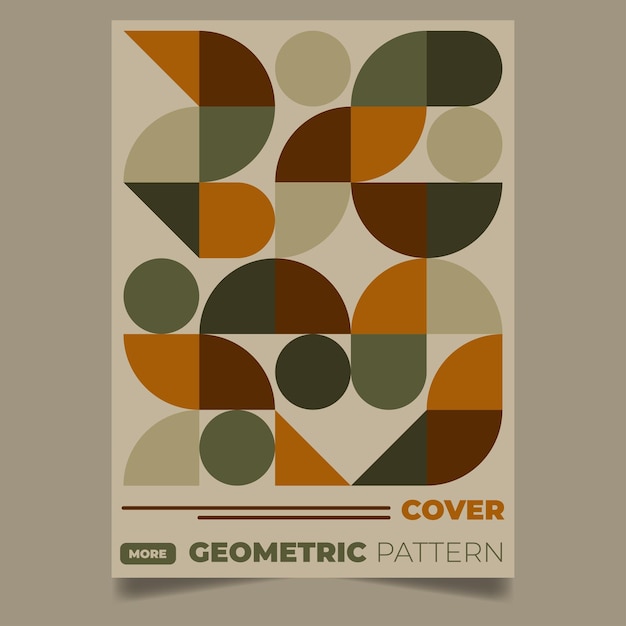 Cover abstract geometric shape cicrle tringular and square pattern