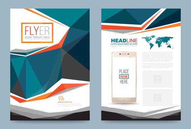 Cover annual report Leaflet Brochure Flyer template A4 size