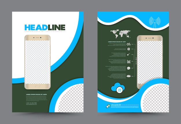 Cover annual report Leaflet Brochure Flyer template A4 size