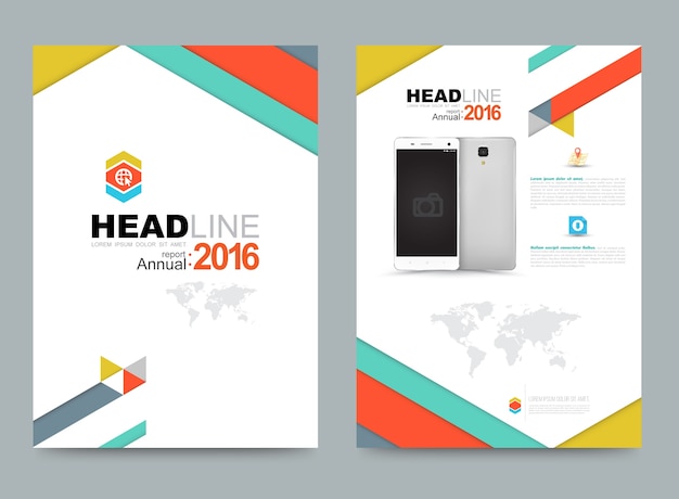 Cover annual report Leaflet Brochure Flyer template A4 size