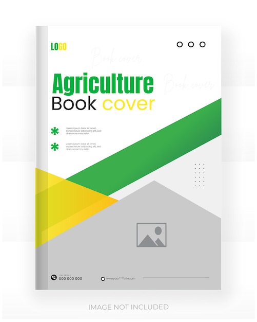 Vector cover book agriculture and modern concept plants with nature magazine template