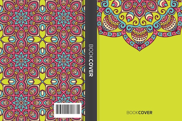 Cover book with mandala element design