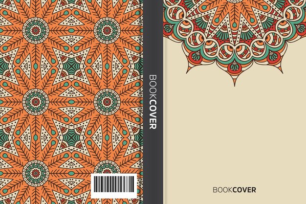 Vector cover book with mandala element design