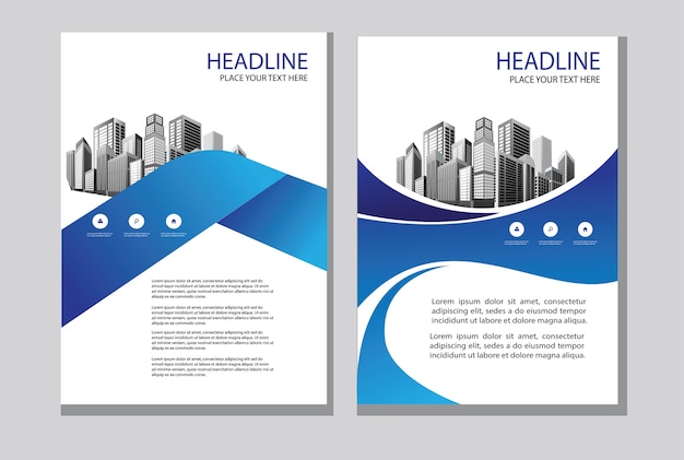 cover brochure flyer layout with geometric shape