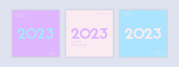 Cover design of 2023 happy new year Strong typography Colorful and easy to remember Happy new year 2023 design poster