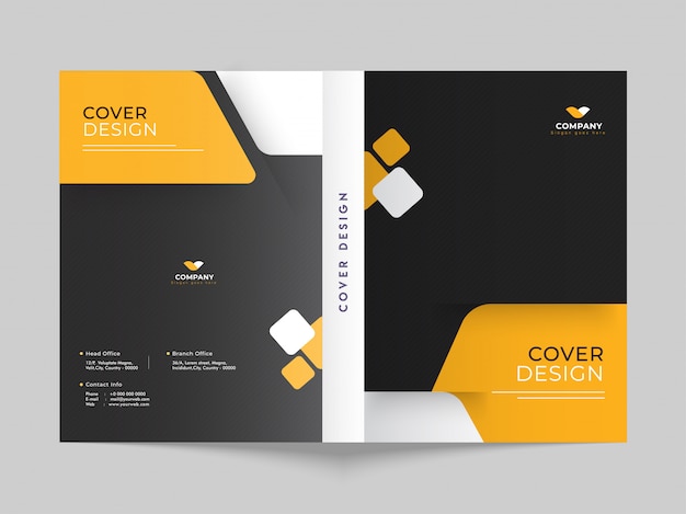 Cover design or brochure template layout for business or corpora