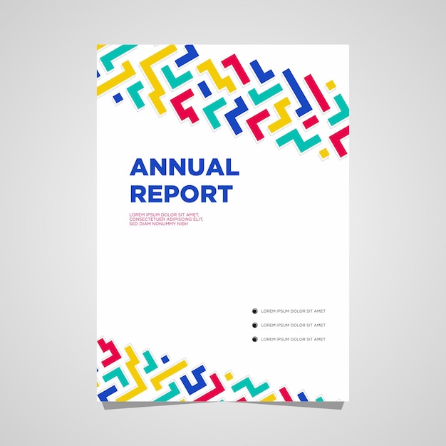 Cover design template corporate business annual report Vector template