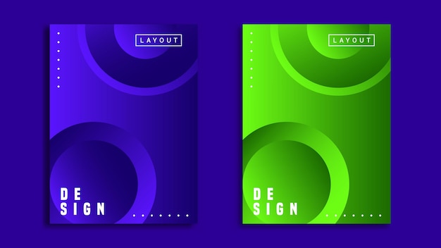 Cover design with gradient circle layout and minimalism style suitable for magazine and book