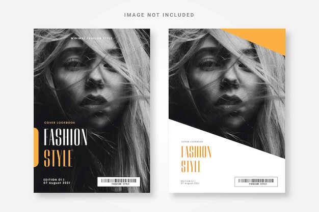 Cover fashion style lookbook template vecor