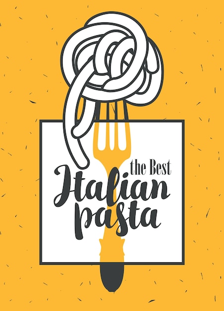 Vector cover menu for italian pasta