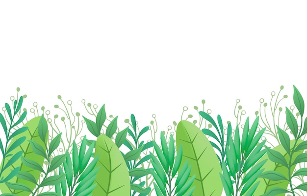 Cover nature botanical banner green border beautiful art forest Vector