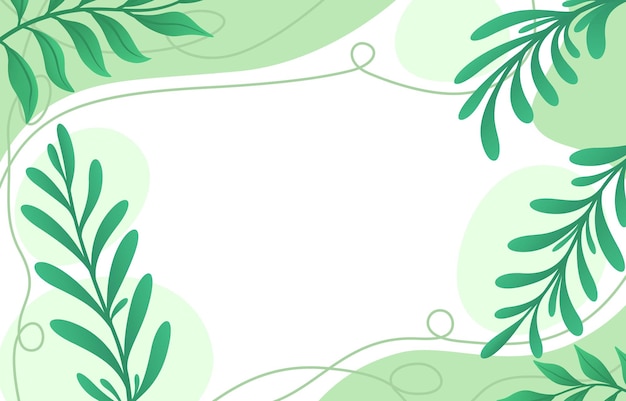 Cover nature botanical banner green border beautiful art forest Vector