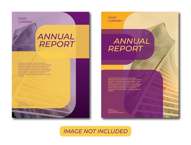 Cover page template for annual report company