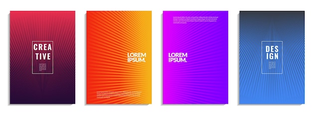 Cover set design Abstract geometric shapes