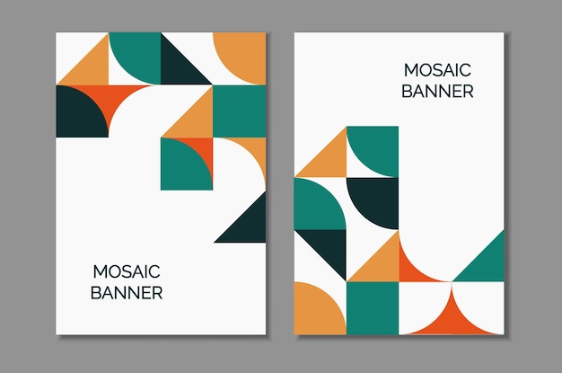 Cover template with geometric background. Background for the banner. Vector