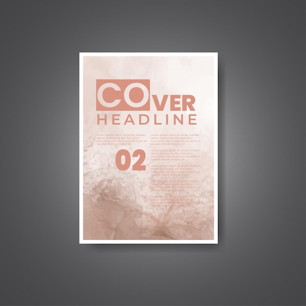 Cover template with watercolor background Design for your cover date postcard banner logo