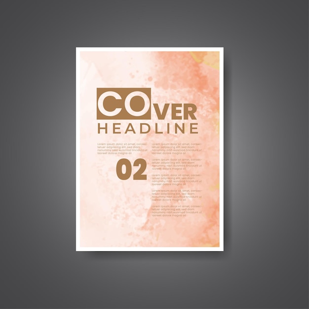 Cover template with watercolor background Design for your cover date postcard banner logo