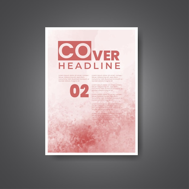 Cover template with watercolor background Design for your cover date postcard banner logo