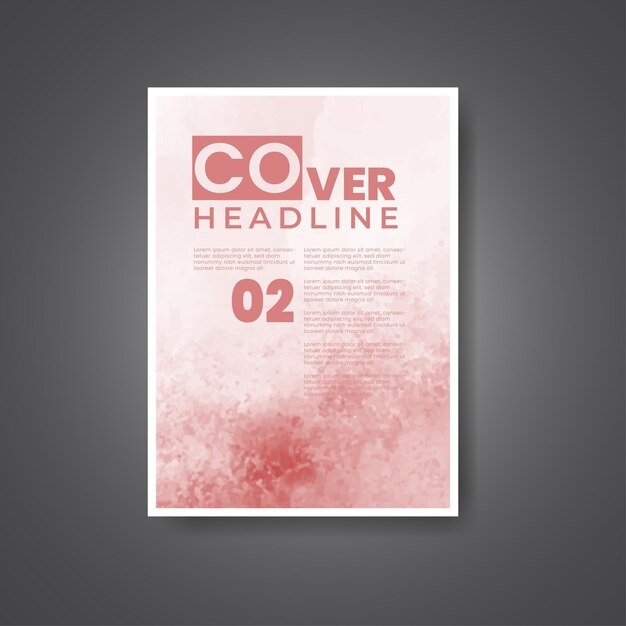 Cover template with watercolor background Design for your cover date postcard banner logo