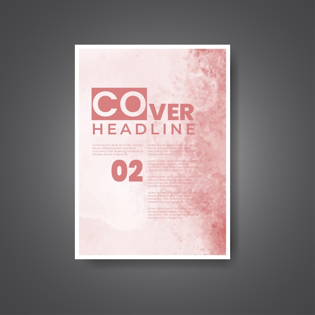 Cover template with watercolor background Design for your cover date postcard banner logo