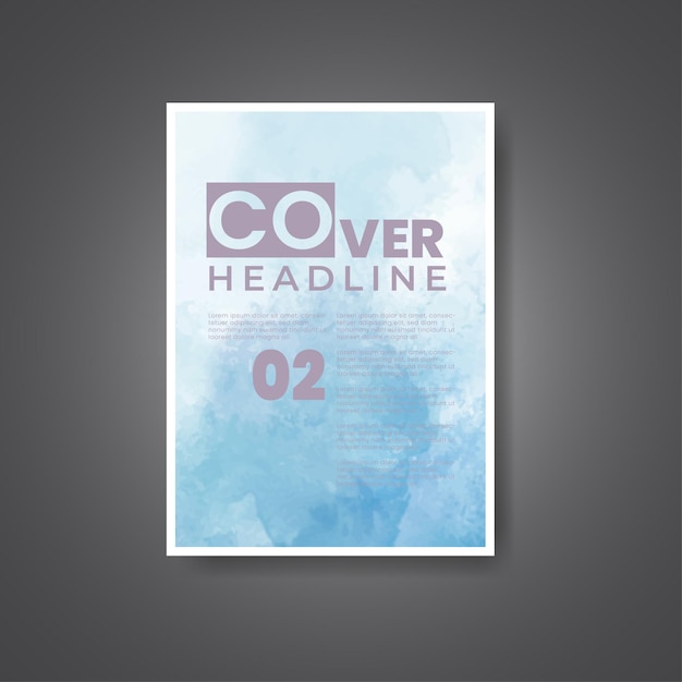 Cover template with watercolor background Design for your cover date postcard banner logo