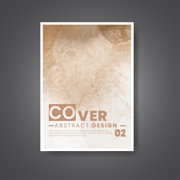 Cover template with watercolor background Design for your cover date postcard banner logo