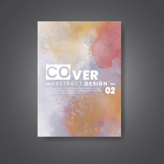 Cover template with watercolor background Design for your cover date postcard banner logo