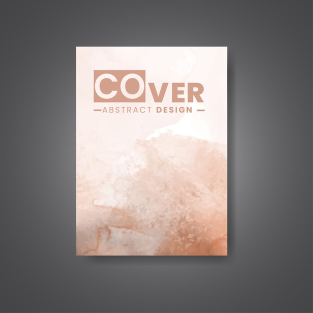 Cover template with watercolor background Design for your cover date postcard banner logo