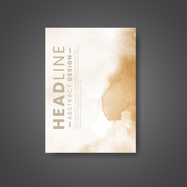 Cover template with watercolor background Design for your cover date postcard banner logo