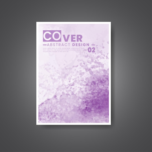 Cover template with watercolor background Design for your cover date postcard banner logo