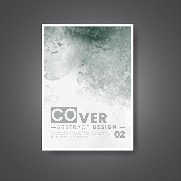 Cover template with watercolor background Design for your cover date postcard banner logo