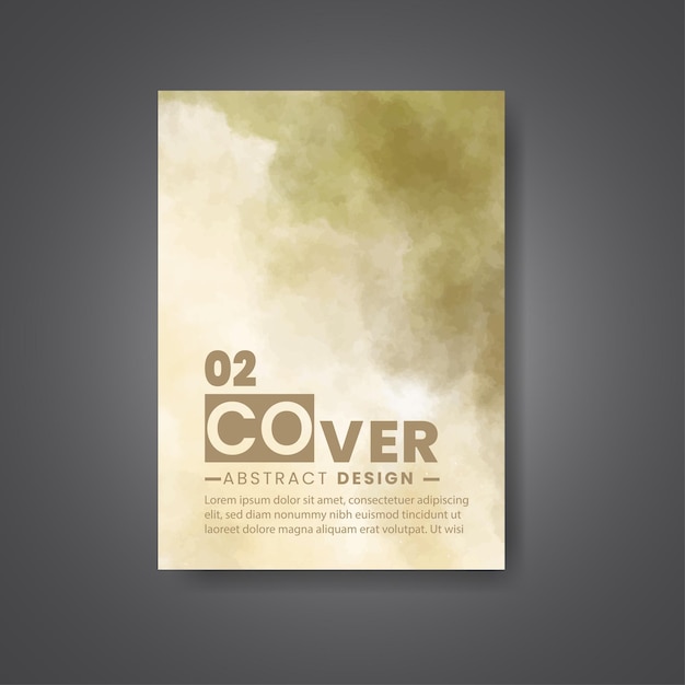 Cover template with watercolor background Design for your cover date postcard banner logo