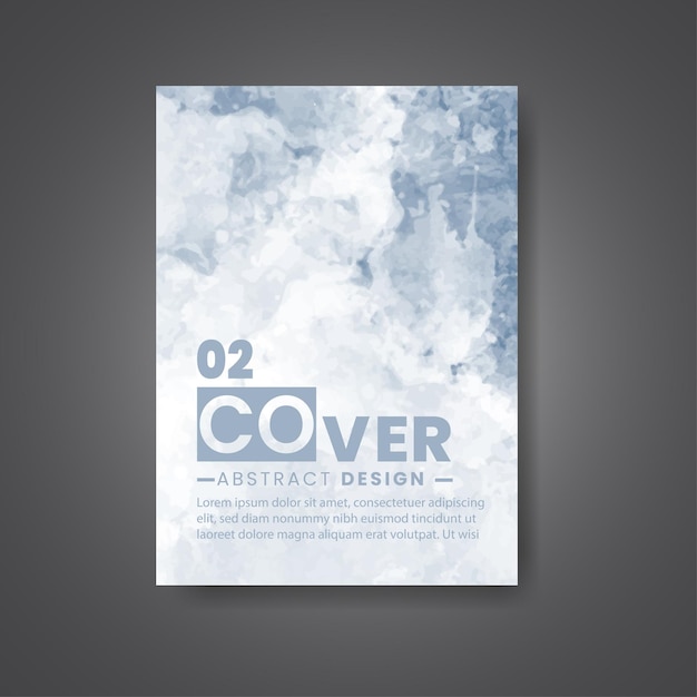 Cover template with watercolor background Design for your cover date postcard banner logo