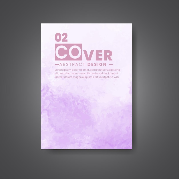 Cover template with watercolor background Design for your cover date postcard banner logo