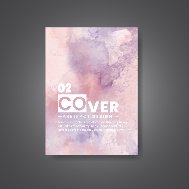 Cover template with watercolor background Design for your cover date postcard banner logo