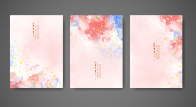 Cover template with watercolor background Design for your cover date postcard banner logo