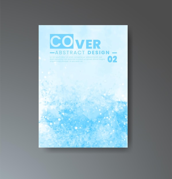 Cover template with watercolor background Design for your cover date postcard banner logo