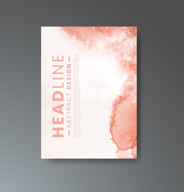 Cover template with watercolor background Design for your cover date postcard banner logo