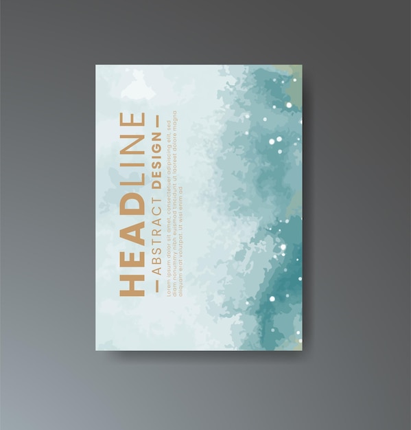 Cover template with watercolor background Design for your cover date postcard banner logo