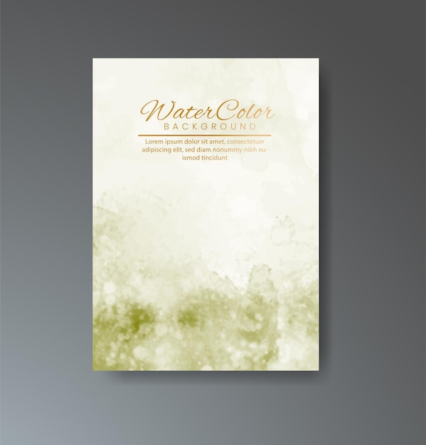 Cover template with watercolor background Design for your cover date postcard banner logo