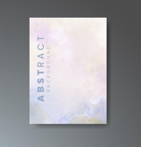 Cover template with watercolor background Design for your cover date postcard banner logo