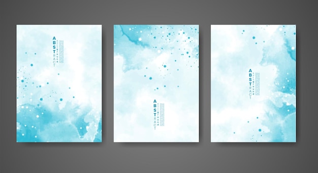 Cover template with watercolor background Design for your cover date postcard banner logo