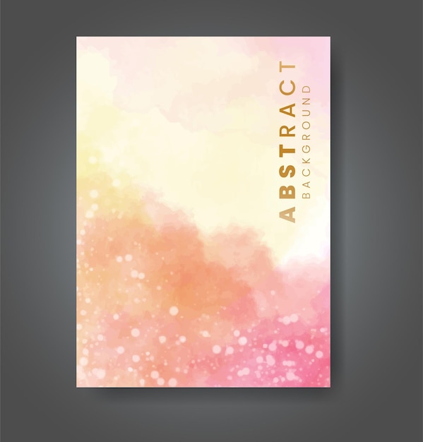 Cover template with watercolor background Design for your cover date postcard banner logo