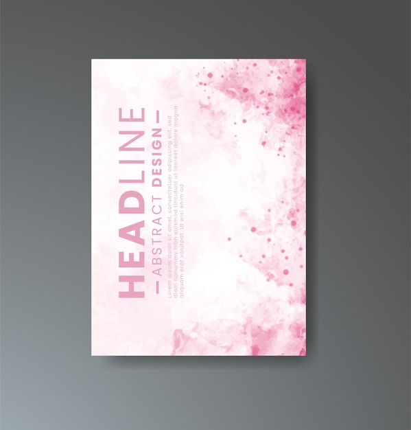 Cover template with watercolor background Design for your cover date postcard banner logo