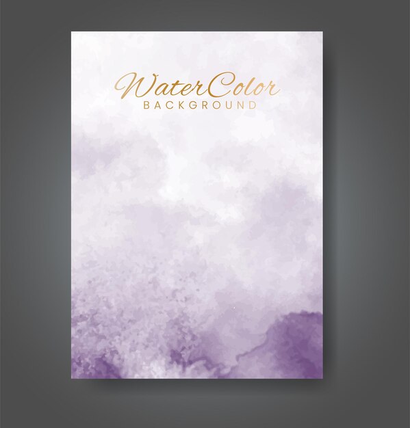 Cover template with watercolor background Design for your cover date postcard banner logo