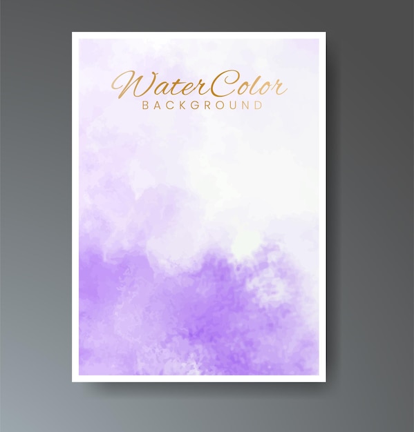 Cover template with watercolor background Design for your cover date postcard banner logo