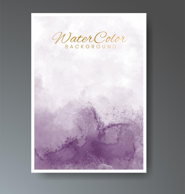 Cover template with watercolor background Design for your cover date postcard banner logo